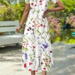 Floral Flower Pattern Long frock
